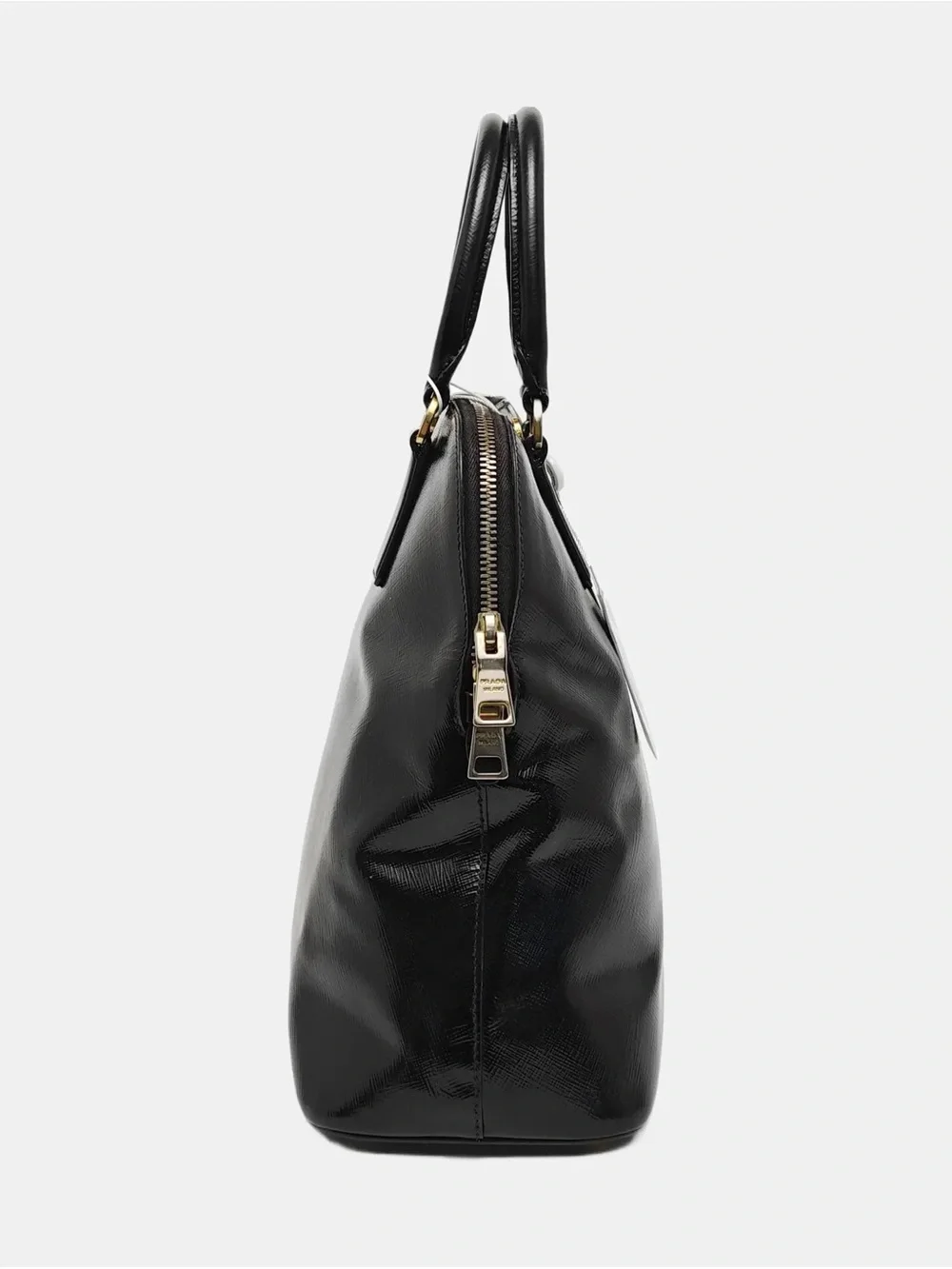 ♥️Prada Saffiano Large Black Saffiano Satchel with Gold-Tone Hardware ♥️